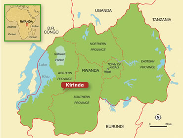 kaart Rwanda